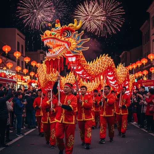 Vibrant Chinese New Year Dragon Celebration