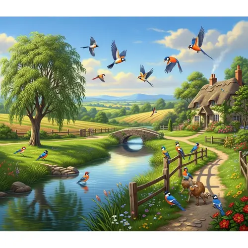 Tranquil Countryside Landscape | Peaceful Place Without War