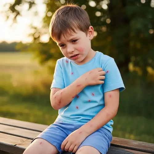 Boy with Multiple Mosquito Bites - Find Relief Now