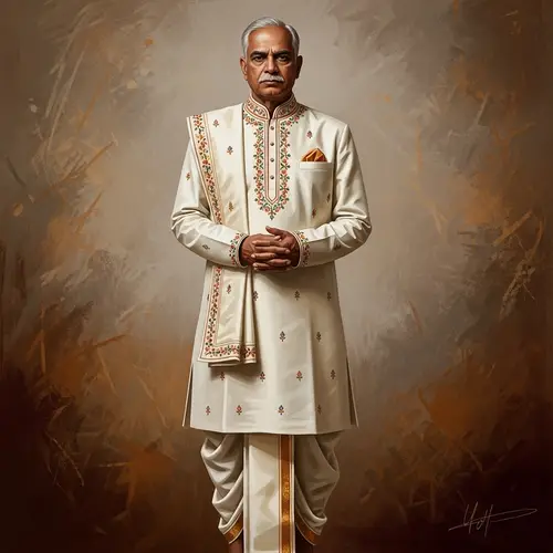 Traditional Indian Attire | South Asian Man Elegant Pose