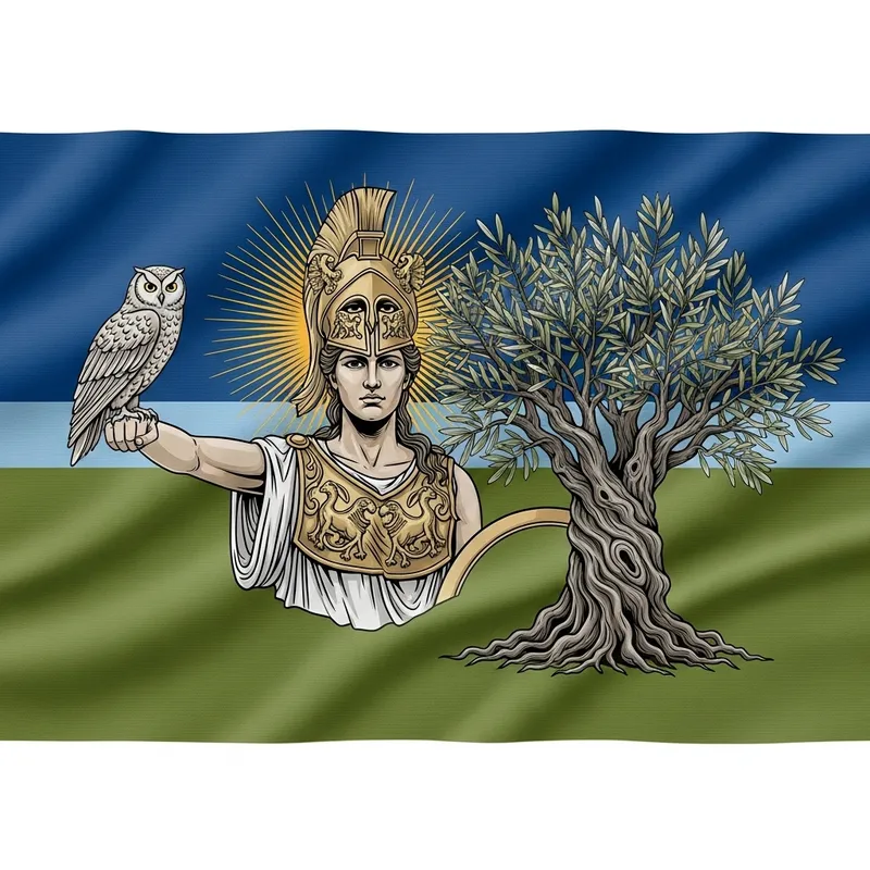 Athena Patrol Flag Design | Unique Greek Goddess Theme