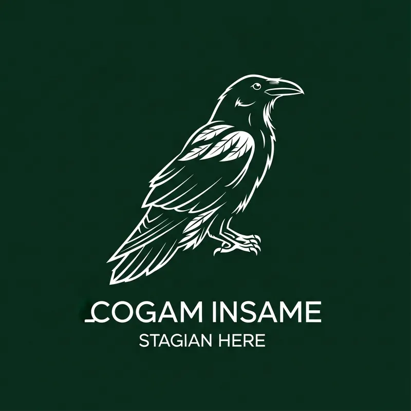 Majestic Raven Logo: Intrigue & Allure