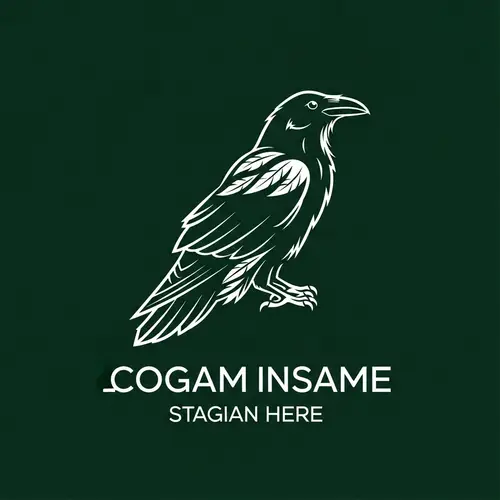 Majestic Raven Logo: Elegance & Mystery