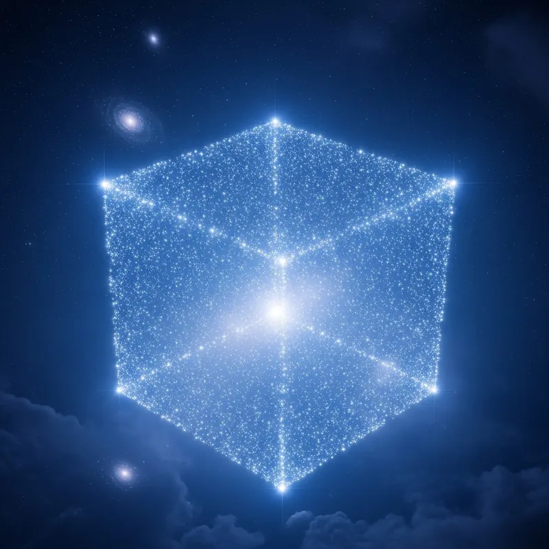 Religious Symbol from Celestial Alignment in Night Sky Religious Symbol from Celestial Alignment in Night Sky