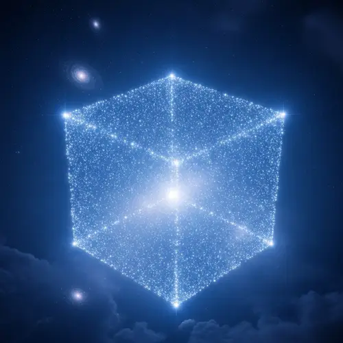 Celestial Cube Formation in Enchanting Night Sky
