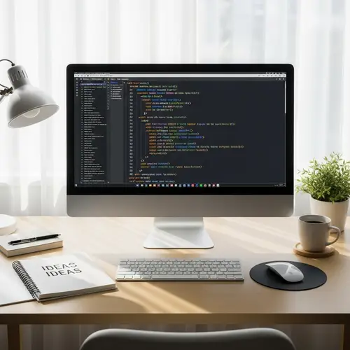 Minimalistic HTML Coding Scene | Clean Workspace Design