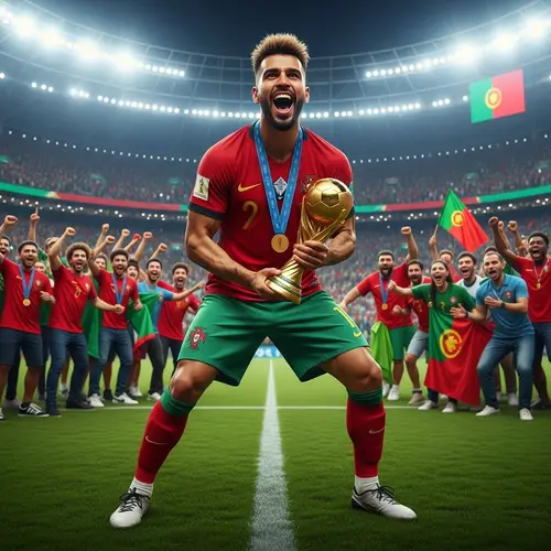 Portuguese Footballer Triumphs Globally with Unique Style