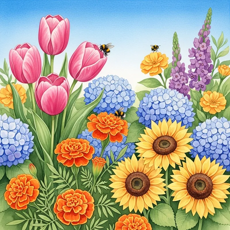 Vibrant Watercolor Flower Paintings Vibrant Watercolor Flower Paintings