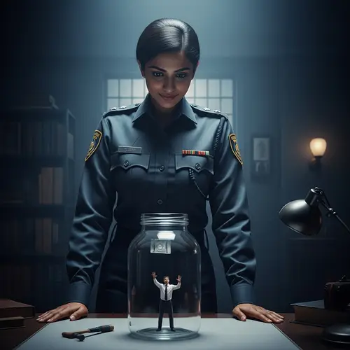 Suspenseful Cinematic Image of a Policing Drama