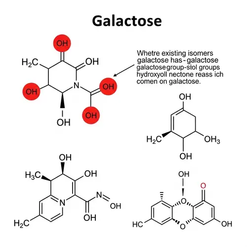 Molecular Structure & Isomers of Galactose | Explanation Included