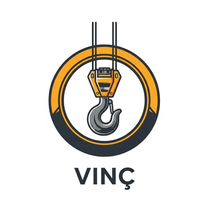 Vinç Logo Design Featuring Crane Hook Vinç Logo Design Featuring Crane Hook