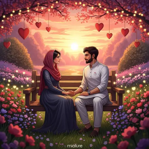 Stunning Love Images in a Romantic Garden