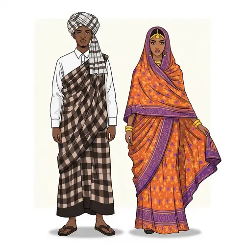 Traditional Somali Clothing: Male Macawis & Female Guntiino