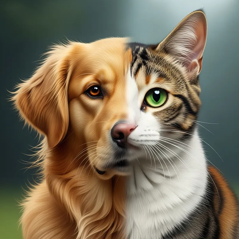 Calico Cat & Golden Retriever Hybrid - Mythical Creature