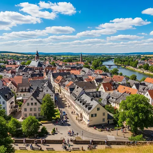 Idyllic View of Weener, Germany: Architecture, River Ems & Serene Atmosphere