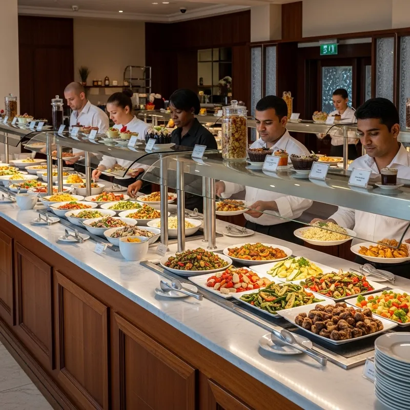 Exquisite Buffet Counter Experience at Plush Restaurant