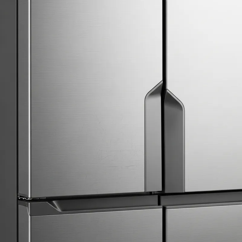 Close-up View of Textures and Patterns on Refrigerator Surface Close-up View of Textures and Patterns on Refrigerator Surface