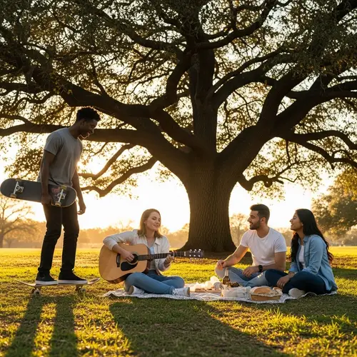 Young People Enjoying Recreation in the Park