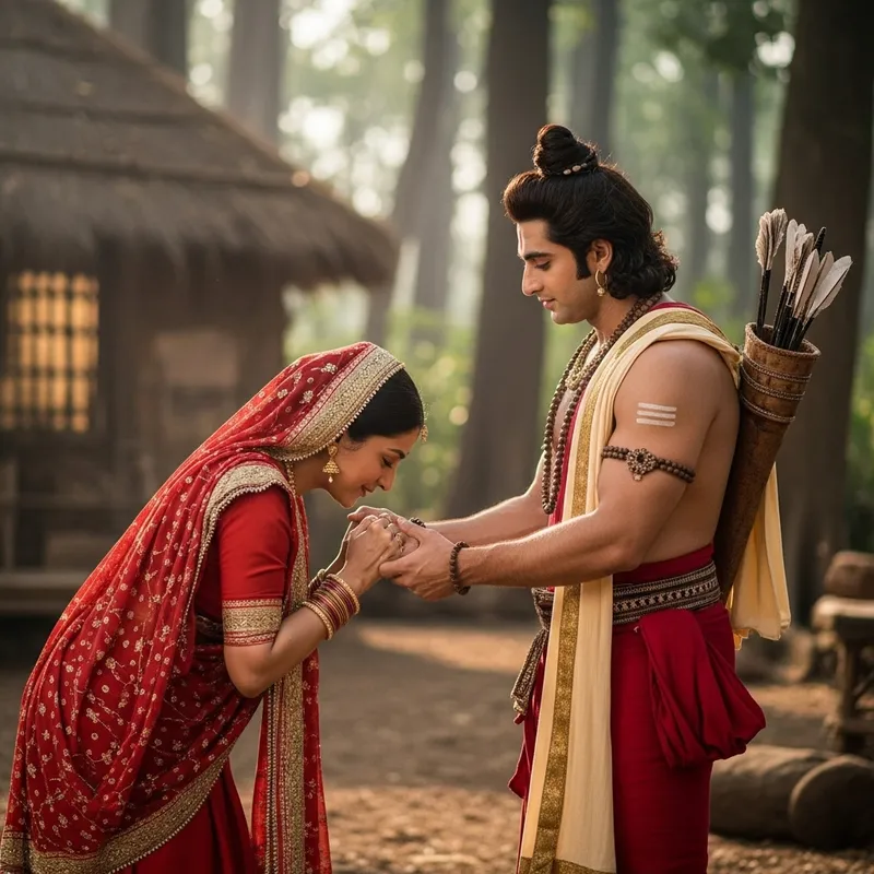 Mother Kaikeyi and Ram: A Touching Forest Encounter