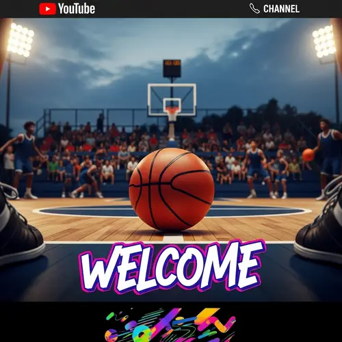 Moody Basketball Court Background | Spectacular YouTube Design
