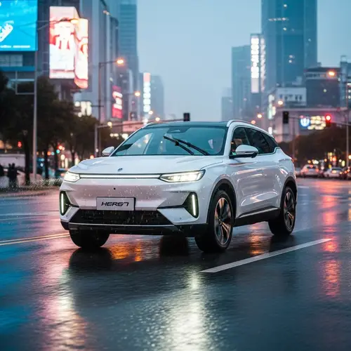 2025 Hyundai Santa Fe Driving in Rainy City Night | SUV Illuminate Scene