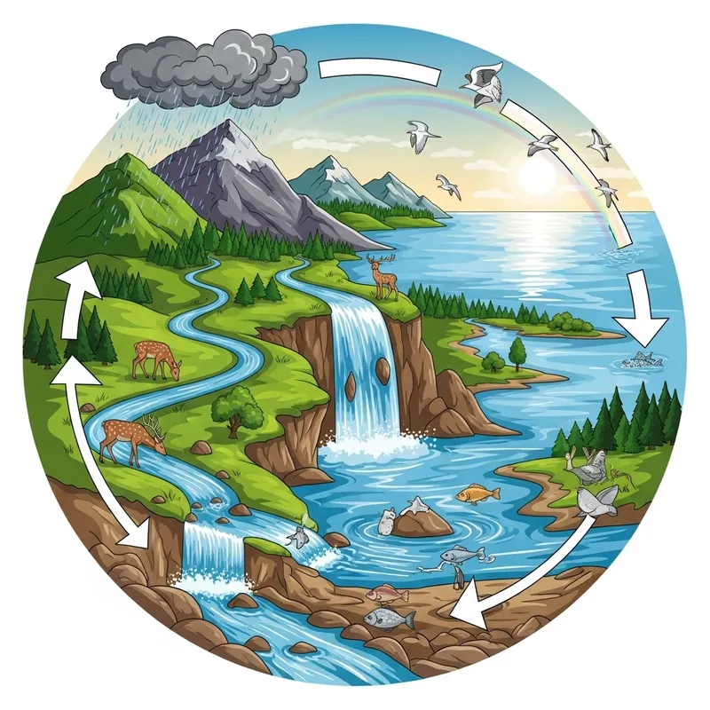 The Story of Water: From Serene Mountainside to Vast Ocean