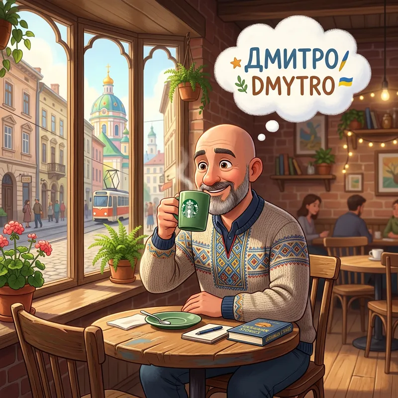 3D Cartoon of Dmytro: A Clever Ukrainian Man