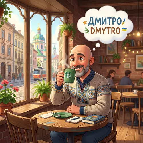 3D Cartoon of Dmytro: A Clever Ukrainian Man