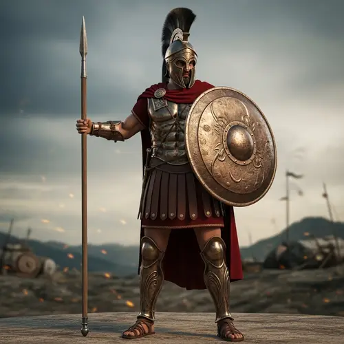 Distinguished Ancient Warrior in Full Battle Armor