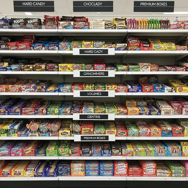 Department Store Candy Shelves: Sweet Selection