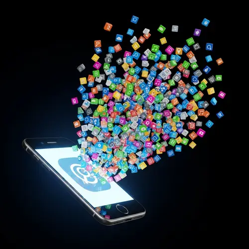 Smartphone Icon with Innovative App Icons | App Services