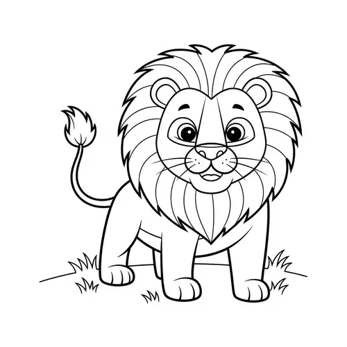 Cute Cartoon Lion for Coloring | Age 3-4 | Fun Activity