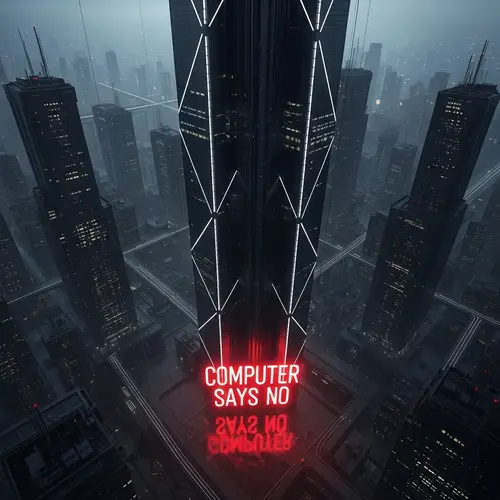 Futuristic Dystopia Concept Art: Computer Says No Avatar