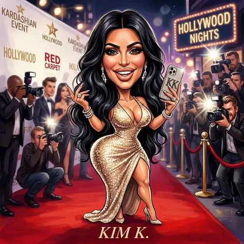 Kim Kardashian Caricature Art