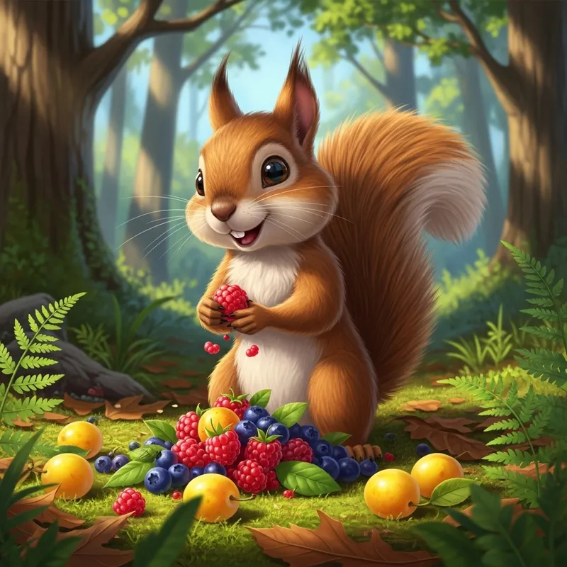 Sammy the Squirrel: Joyful Berry Collector Sammy the Squirrel: Joyful Berry Collector