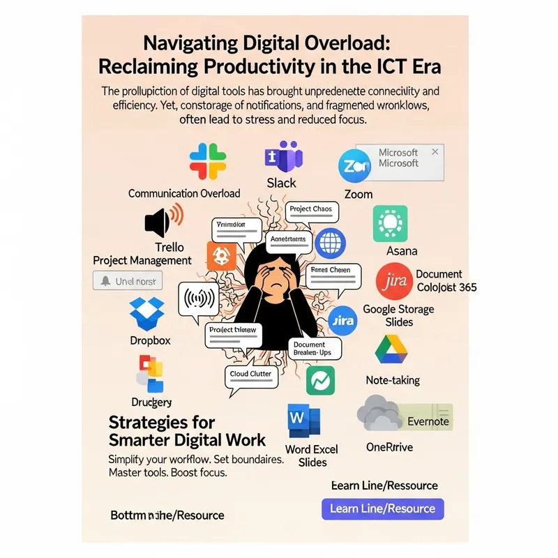 Design a Timely ICT Poster | Productivity Tools Visualized