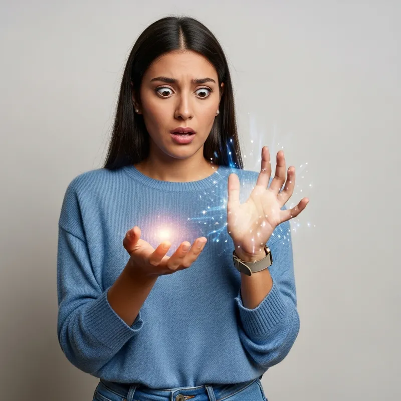 Young Woman Amazed with Magical Empowerment | Capturing Emotions