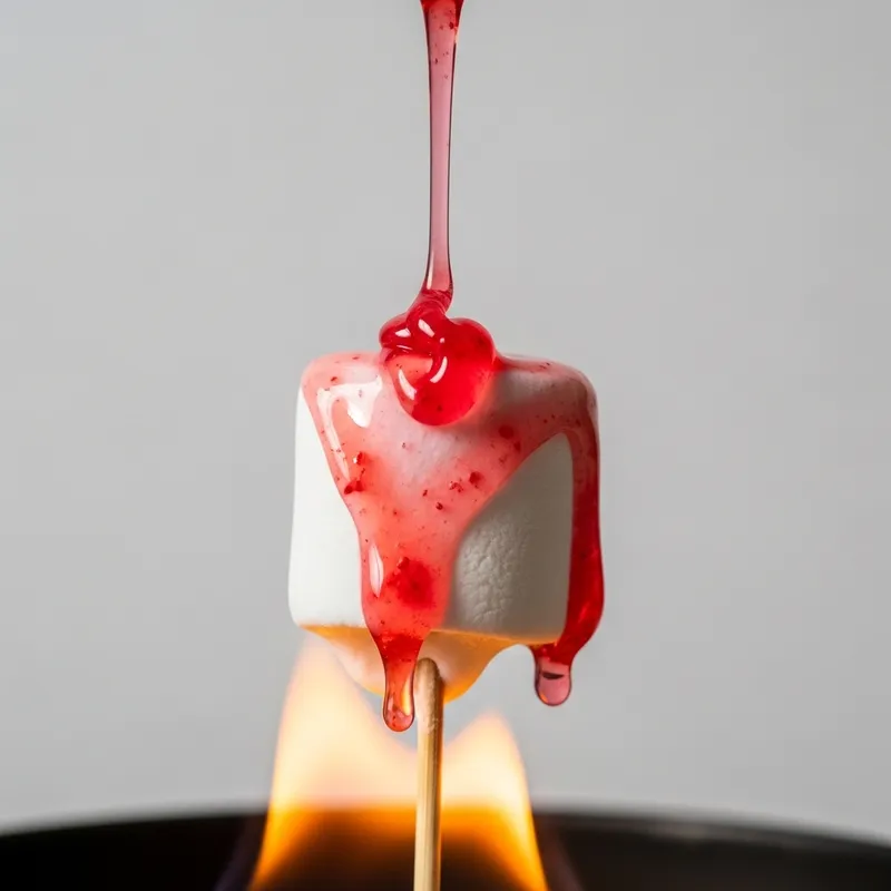 Marshmallow Melting in Strawberry Pink Sauce | Sweet Treat Visual