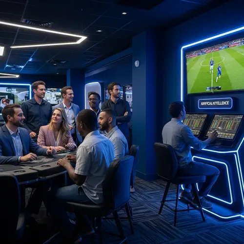 Exciting Sports Betting Venue with Diverse Participants | AI Station
