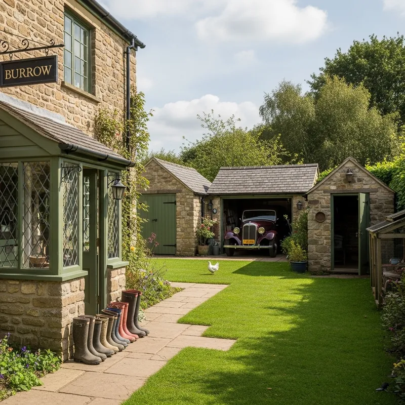 The Burrow: Cozy Home with Enchanting Outbuildings