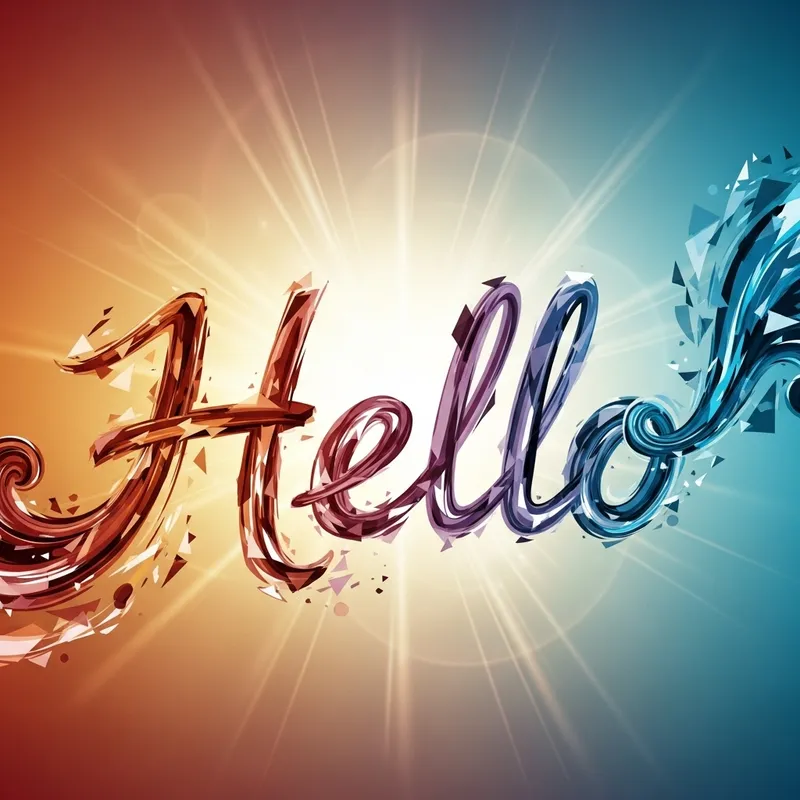 Hello in Abstract Art | Unique Greetings Representation