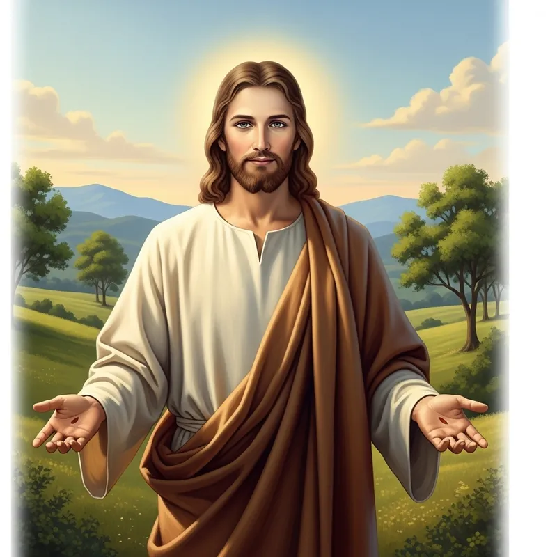 Serene Christ | Divine Tranquility in Nature