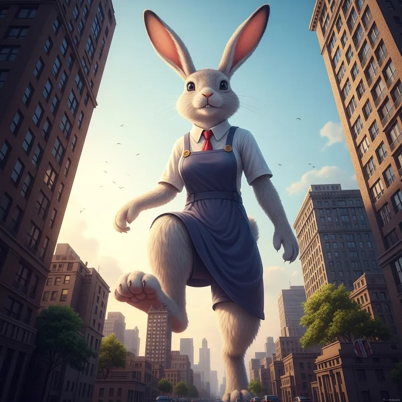 Giantess Judy Hopps: A Fantasy Urban Landscape