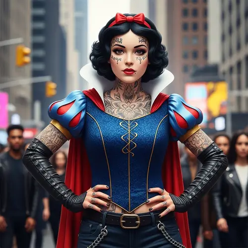 Urban Snow White: Leader with Face Tattoos - Modern Fairy Tale