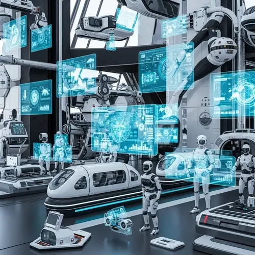 Futuristic Technology Scene | Advanced Gadgets & Holographic Displays