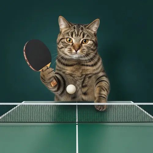 Feline Table Tennis Champ: Playful Cat Game