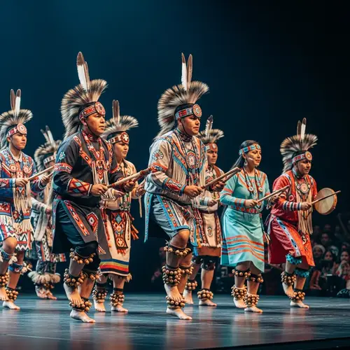 Diverse Individuals Performing Energetic Dance | Cultural Celebration