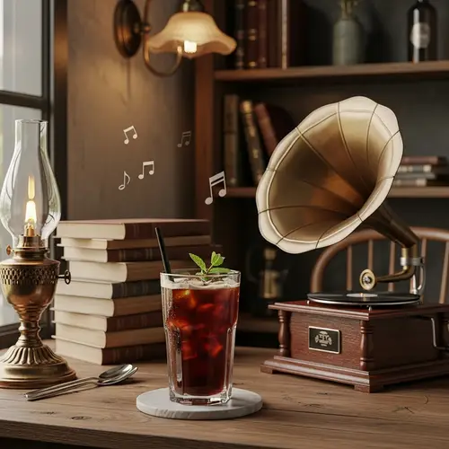 Vintage Vibes Cold Brew Coffee | Hipster Cafe Charm