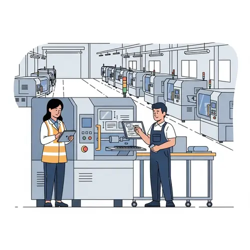 Factory Management Diagnosis: Minimalistic Scene in South Asian Female Engineer Analyzing Configuration
