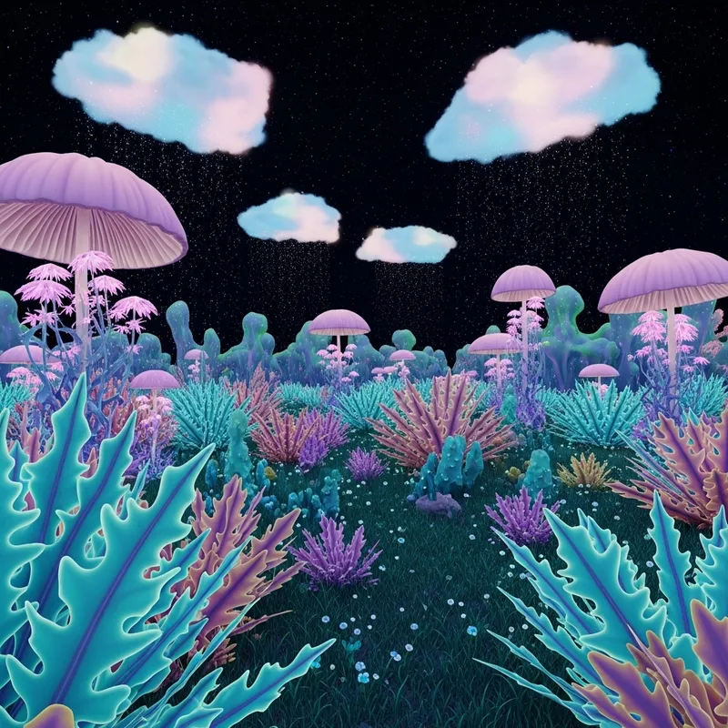 Enchanting Neon Flora Garden - Distinctive Acid Plants